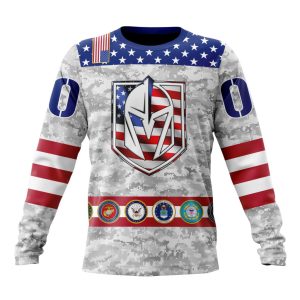 Personalized NHL Vegas Golden Knights Armed Forces Appreciation Unisex Sweatshirt SWS3558