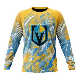 Personalized NHL Vegas Golden Knights Fearless Against Childhood Cancers Unisex Sweatshirt SWS3561