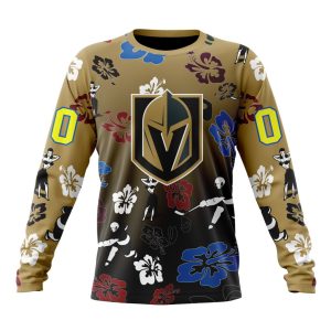 Personalized NHL Vegas Golden Knights Hawaiian Style Design For Fans Unisex Sweatshirt SWS3562