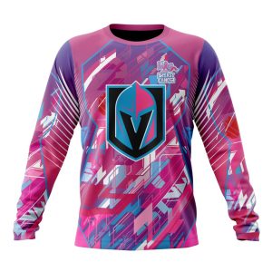Personalized NHL Vegas Golden Knights I Pink I Can! Fearless Again Breast Cancer Unisex Sweatshirt SWS3564