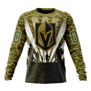 Personalized NHL Vegas Golden Knights Military Camo Kits For Veterans Day And Rememberance Day Unisex Sweatshirt SWS3567