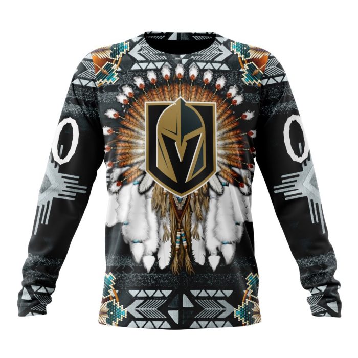Personalized NHL Vegas Golden Knights Special Native Costume Design Unisex Sweatshirt SWS3582