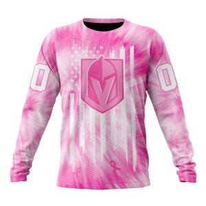 Personalized NHL Vegas Golden Knights Special Pink Tie-Dye Unisex Sweatshirt SWS3586