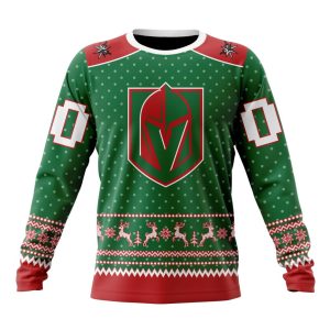 Personalized NHL Vegas Golden Knights Special Ugly Christmas Unisex Sweatshirt SWS3591