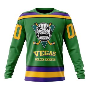 Personalized NHL Vegas Golden Knights Specialized Design X The Mighty Ducks Unisex Sweatshirt SWS3596