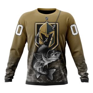 Personalized NHL Vegas Golden Knights Specialized Fishing Style Unisex Sweatshirt SWS3599