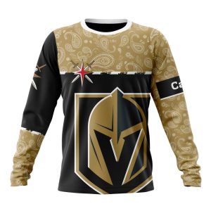 Personalized NHL Vegas Golden Knights Specialized Hockey With Paisley Unisex Sweatshirt SWS3601