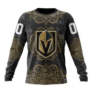 Personalized NHL Vegas Golden Knights Specialized Mandala Style Unisex Sweatshirt SWS3603