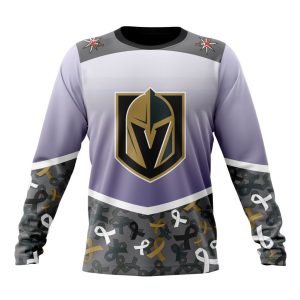 Personalized NHL Vegas Golden Knights Specialized Sport Fights Again All Cancer Unisex Sweatshirt SWS3606