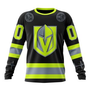 Personalized NHL Vegas Golden Knights Specialized Unisex Kits With FireFighter Uniforms Color Unisex Sweatshirt SWS3607