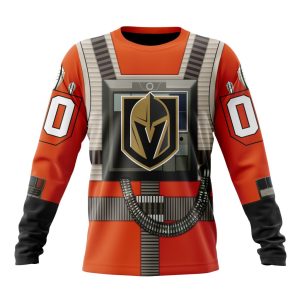 Personalized NHL Vegas Golden Knights Star Wars Rebel Pilot Design Unisex Sweatshirt SWS3609