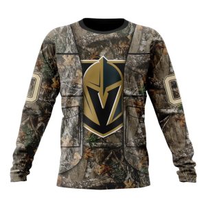 Personalized NHL Vegas Golden Knights Vest Kits With Realtree Camo Unisex Sweatshirt SWS3611