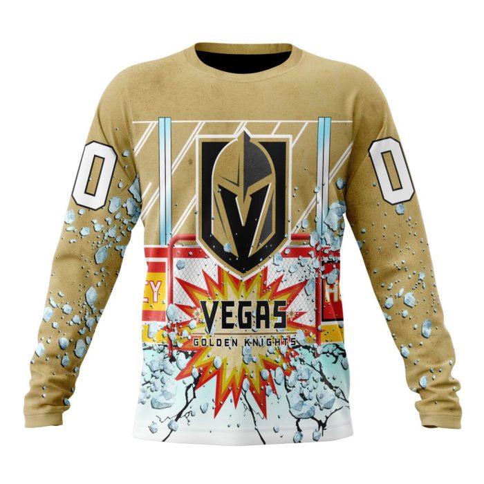 Personalized NHL Vegas Golden Knights With Ice Hockey Arena Unisex Sweatshirt SWS3614