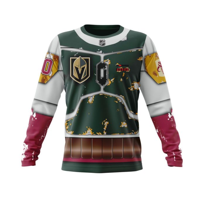 Personalized NHL Vegas Golden Knights X Boba Fett's Armor Unisex Sweatshirt SWS3616