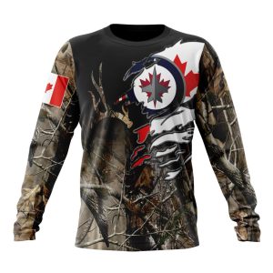Personalized NHL Winnipeg Jets Special Camo Realtree Hunting Unisex Sweatshirt SWS3693