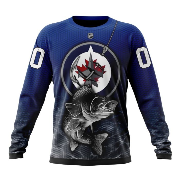 Personalized NHL Winnipeg Jets Specialized Fishing Style Unisex Sweatshirt SWS3718