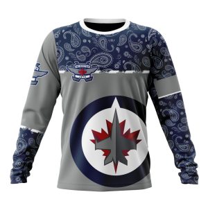 Personalized NHL Winnipeg Jets Specialized Hockey With Paisley Unisex Sweatshirt SWS3720