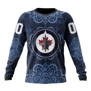 Personalized NHL Winnipeg Jets Specialized Mandala Style Unisex Sweatshirt SWS3722