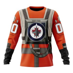 Personalized NHL Winnipeg Jets Star Wars Rebel Pilot Design Unisex Sweatshirt SWS3728