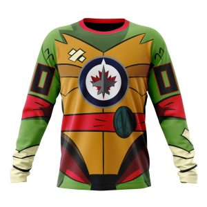 Personalized NHL Winnipeg Jets Teenage Mutant Ninja Turtles Design Unisex Sweatshirt SWS3729