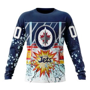 Personalized NHL Winnipeg Jets With Ice Hockey Arena Unisex Sweatshirt SWS3733