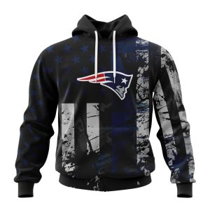 Personalized New England Patriots Classic Grunge American Flag Unisex Hoodie TH1175