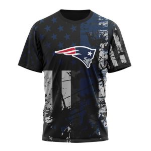 Personalized New England Patriots Classic Grunge American Flag Unisex Tshirt TS3029
