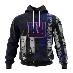 Personalized New York Giants Classic Grunge American Flag Unisex Hoodie TH1181