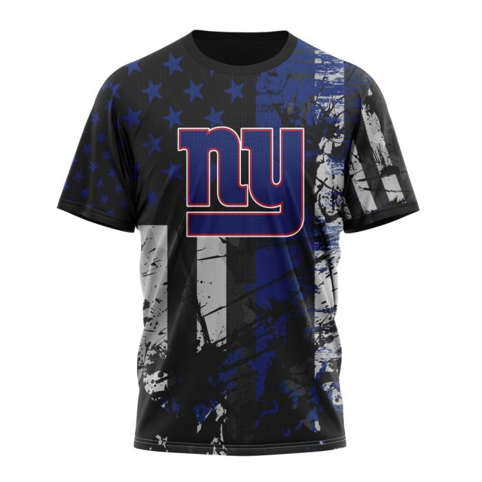 Personalized New York Giants Classic Grunge American Flag Unisex Tshirt TS3035