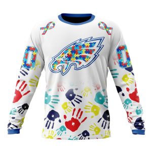 Personalized Philadelphia Eagles Special Autism Awareness Hands Unisex Sweatshirt SWS966