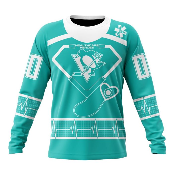 Personalized Pittsburgh Penguins Special Design Honoring Healthcare Heroes Unisex Sweatshirt SWS3754