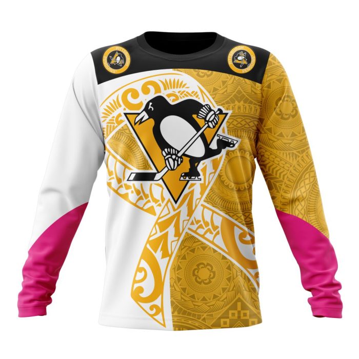 Personalized Pittsburgh Penguins Specialized Samoa Fights Cancer Unisex Sweatshirt SWS3758