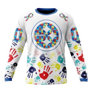 Personalized Pittsburgh Steelers Special Autism Awareness Hands Unisex Sweatshirt SWS970