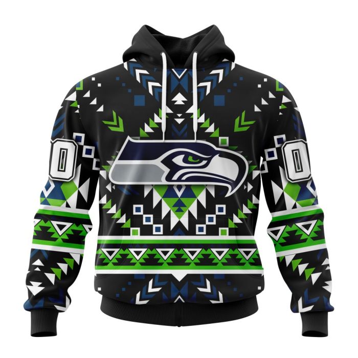 Personalized Seattle Seahawks Specialized Pattern Native Concepts Unisex Hoodie TH1842