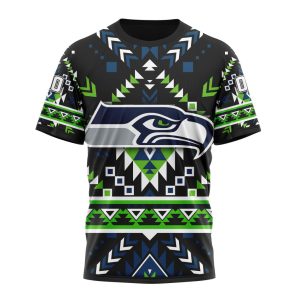 Personalized Seattle Seahawks Specialized Pattern Native Concepts Unisex Tshirt TS3696