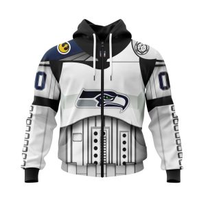 Personalized Seattle Seahawks Specialized Star Wars May The 4th Be With You Unisex Zip Hoodie TZH1149