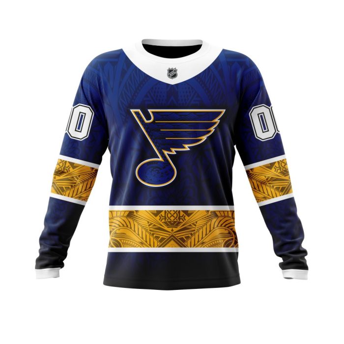 Personalized St. Louis Blues Specialized Native With Samoa Culture Unisex Sweatshirt SWS3783