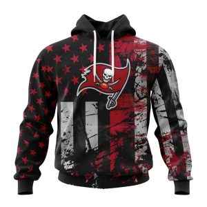 Personalized Tampa Bay Buccaneers Classic Grunge American Flag Unisex Hoodie TH1844