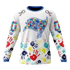 Personalized Tampa Bay Buccaneers Special Autism Awareness Hands Unisex Sweatshirt SWS982