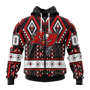 Personalized Tampa Bay Buccaneers Specialized Pattern Native Concepts Unisex Zip Hoodie TZH1152