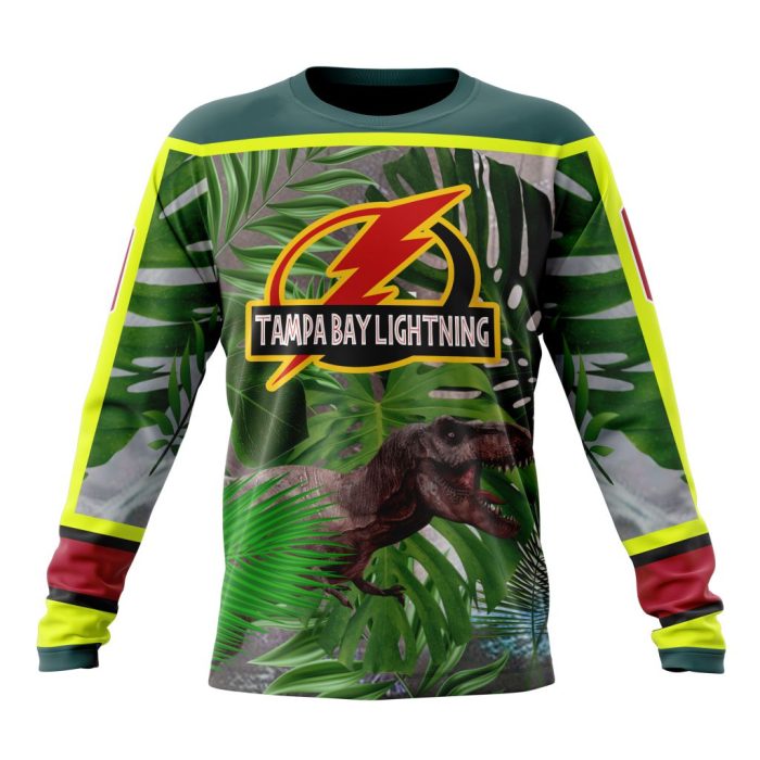 Personalized Tampa Bay Lightning Specialized Jersey Hockey For Jurassic World Unisex Sweatshirt SWS3791