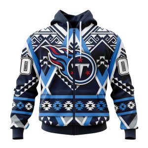 Personalized Tennessee Titans Specialized Pattern Native Concepts Unisex Zip Hoodie TZH1156