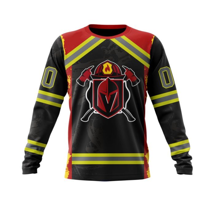 Personalized Vegas Golden Knights Honor Firefighter Unisex Sweatshirt SWS3814