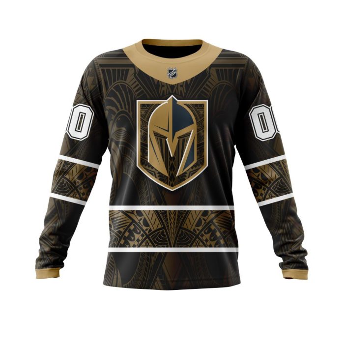 Personalized Vegas Golden Knights Specialized Native With Samoa Culture Unisex Sweatshirt SWS3819