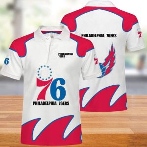 Philadelphia 76ers Print Casual Summer Polo Shirt PLS2826