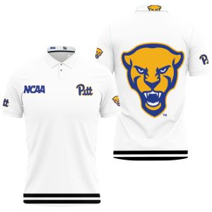 Pittsburgh Panthers NCAA Classic White With Mascot Logo Polo Shirt PLS2823
