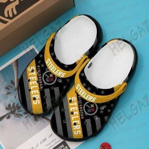 Pittsburgh Steelers Crocs Crocband Clog Comfortable Water Shoes BCL1134