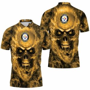Pittsburgh Steelers NFL Fans Skull Polo Shirt PLS2950