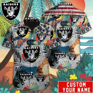 Retro Las Vegas Raiders Special Vintage Style Hawaiian Button Shirt HWS0818