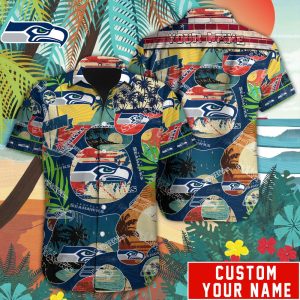 Retro Seattle Seahawks Special Vintage Style Hawaiian Button Shirt HWS0829